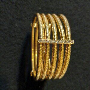 Rio Hinge Cuff Bracelet Coiled Mult Layers